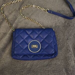 Banana Republic Royal Blue Quilted Crossbody Bag